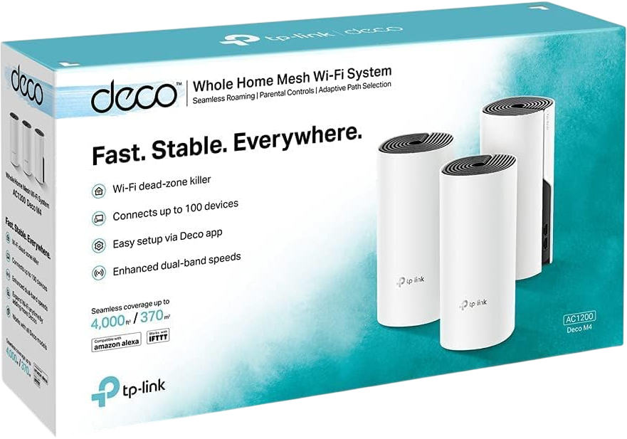 TP-Link Deco M4 AC1200 Whole Home Mesh Wi-Fi System - 3-Pack  for sale in Egypt from Games2Egypt