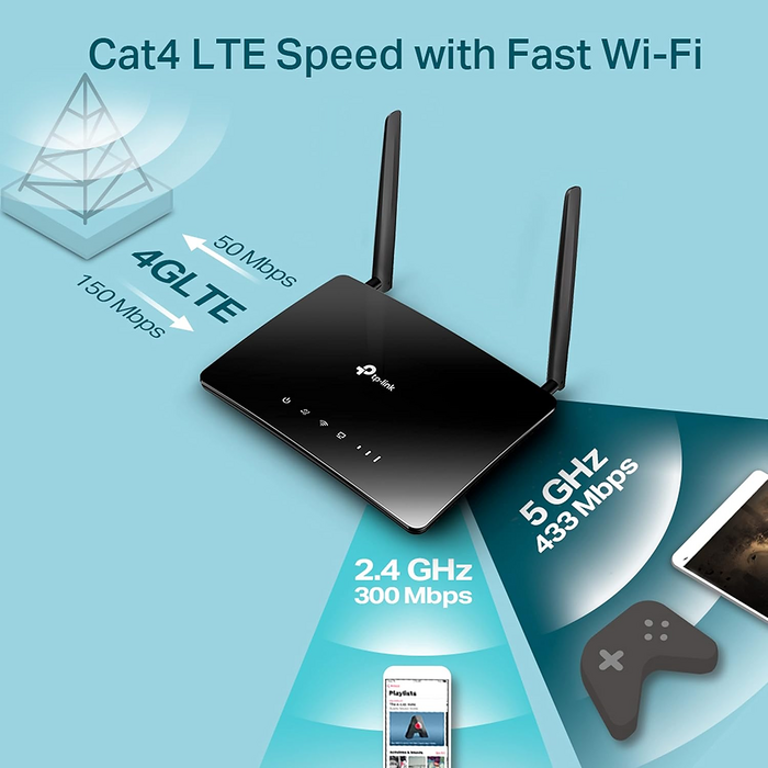 TP-Link Archer MR200 AC750 Wireless Dual Band 4G LTE Router  for sale in Egypt from Games2Egypt