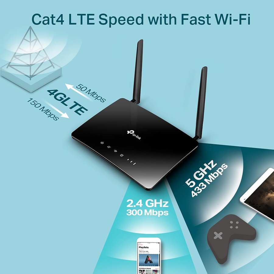 TP-Link Archer MR200 AC750 Wireless Dual Band 4G LTE Router – image 6