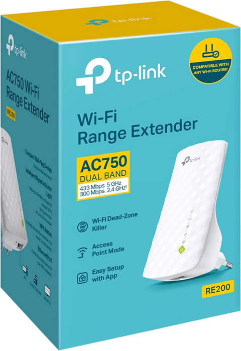 TP-Link RE200 AC750 Mesh Wi-Fi Range Extender  for sale in Egypt from Games2Egypt