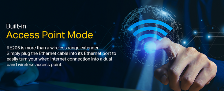 TP-Link RE205 AC750 Wi-Fi Range Extender  for sale in Egypt from Games2Egypt