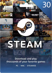 Steam Wallet Gift Card 30 USD Steam Key TURKEY	 -  for sale in Egypt from Games2Egypt