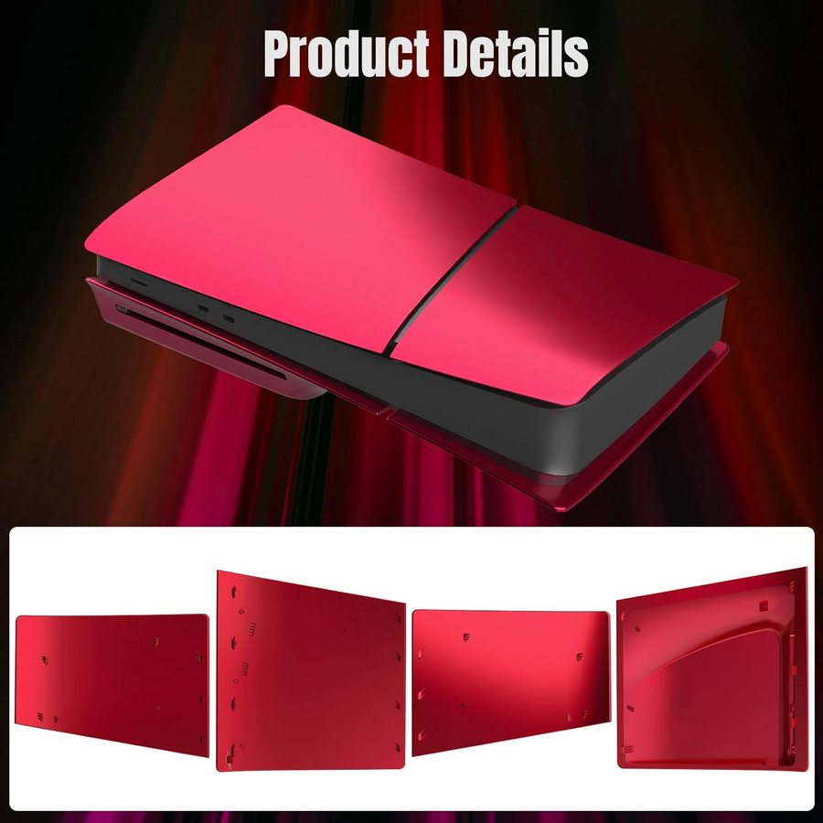 Replacement Plate Cover for PS5 Slim Console (Disc Edition) - Red – image 2
