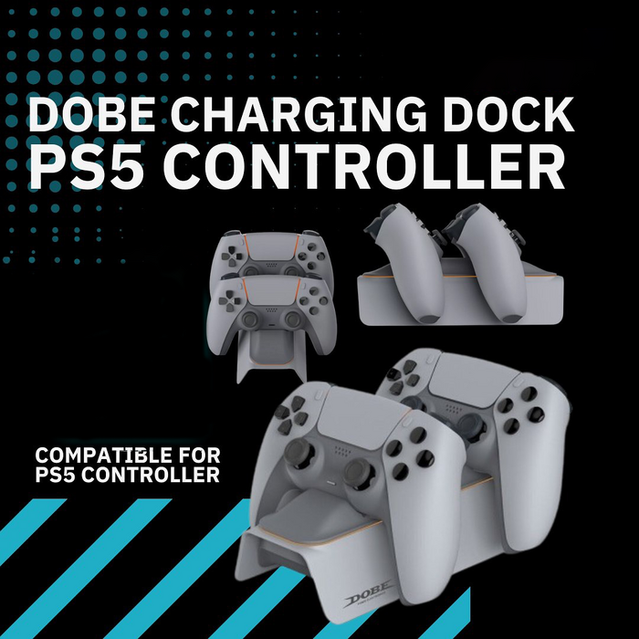 DOBE Dual Charging Dock for PS5 Controllers - Grey - Open Sealed  for sale in Egypt from Games2Egypt