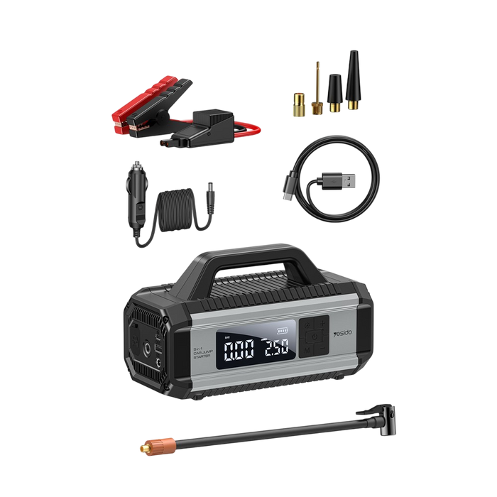 Yesido VC13 5 in 1 Car Jump Starter 150PSI Tire Inflator Pump 10000mAh Power Bank - Open Sealed  for sale in Egypt from Games2Egypt