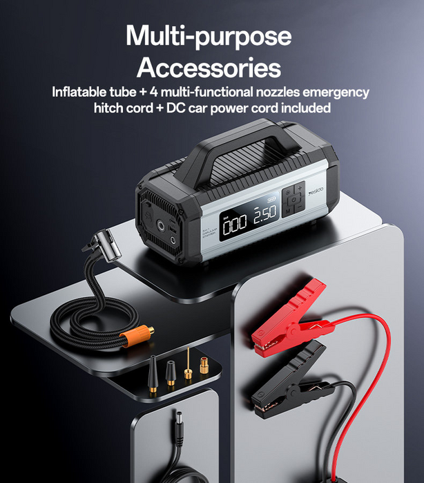 Yesido VC13 5 in 1 Car Jump Starter 150PSI Tire Inflator Pump 10000mAh Power Bank - Open Sealed  for sale in Egypt from Games2Egypt
