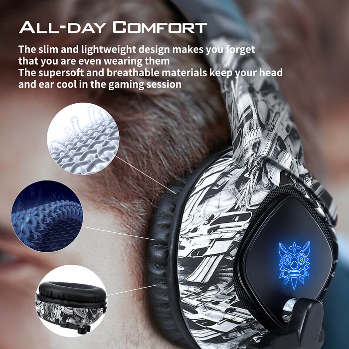 Onikuma K19 RGB Wired Gaming Headset - Grey Camouflage - Open Sealed  for sale in Egypt from Games2Egypt