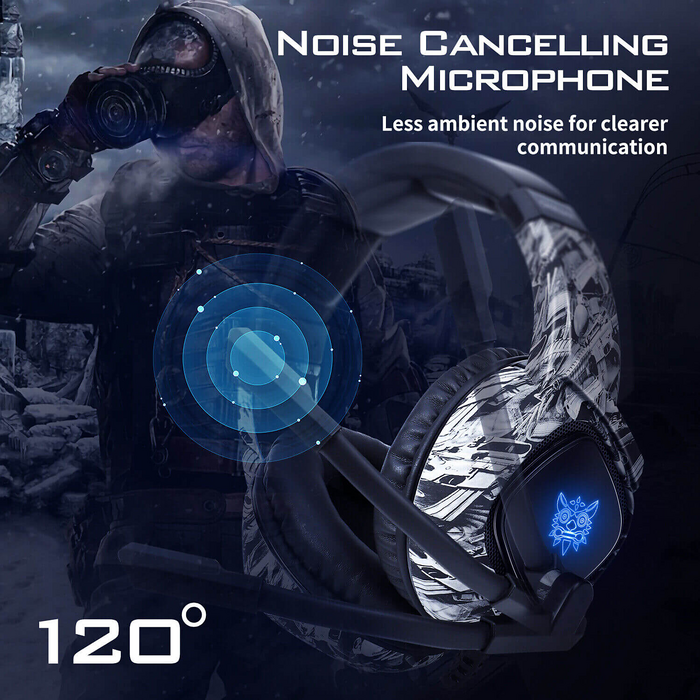 Onikuma K19 RGB Wired Gaming Headset - Grey Camouflage - Open Sealed  for sale in Egypt from Games2Egypt