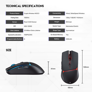 Fantech CRYPTO WGC3 Wireless Gaming Mouse - White - Open Sealed  for sale in Egypt from Games2Egypt