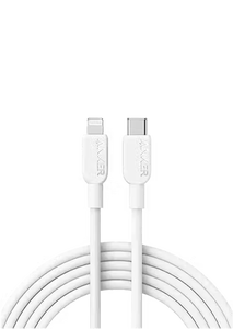 Anker 310 Type-C to Lightning Cable (3ft Braided) - White -  for sale in Egypt from Games2Egypt