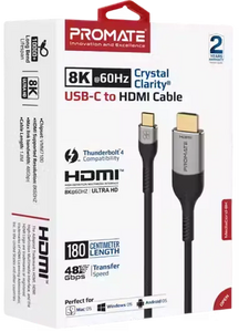 كابل بروميت ميدياكورد-8K تايب سي الي HDMI فائق الدقه - 1.8متر - بدون ملصق  للبيع في مصر من خلال Games2Egypt