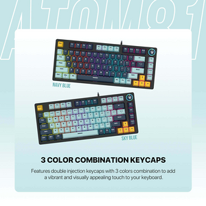 Fantech ATOM81 MK875V2 Wired Mechanical Gaming Keyboard Navy - Blue Switch   for sale in Egypt from Games2Egypt
