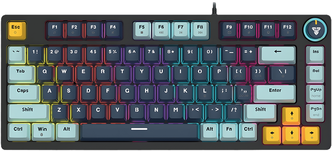 كيبورد جيمنج سلكية ميكانيكية ATOM81 MK875V2 من فانتيك - نافي سويتش أزرق -  للبيع في مصر من خلال Games2Egypt