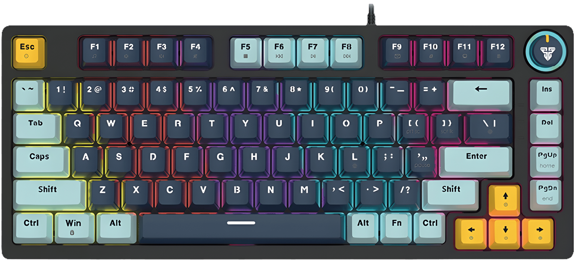 Fantech ATOM81 MK875V2 Wired Mechanical Gaming Keyboard Navy - Blue Switch 