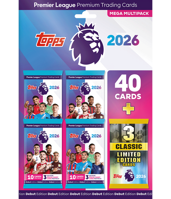 Topps Premier League 2026 – Mega Multipack (40 Cards + 3 LE)  for sale in Egypt from Games2Egypt