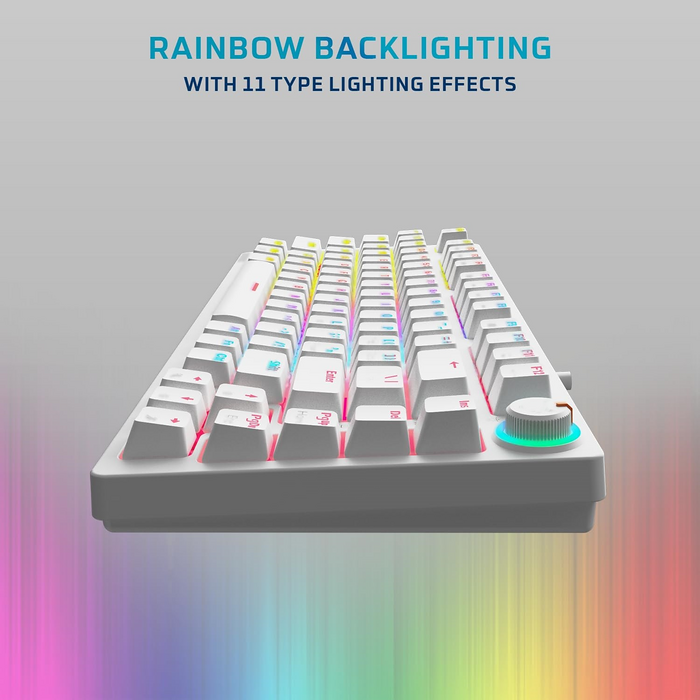 Fantech ATOM81 MK875V2 Wired Mechanical Gaming Keyboard White - Red Switch   for sale in Egypt from Games2Egypt
