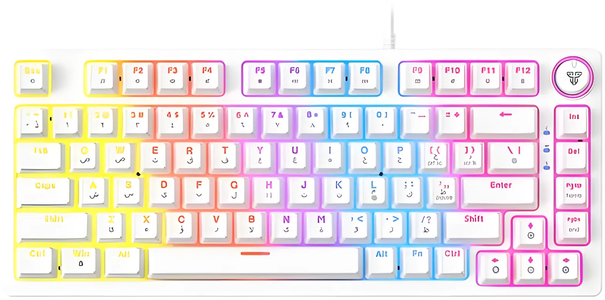 فانتك ATOM81 MK875V2 كيبورد ميكانيكال سلكي – أبيض (سويتش أحمر) -  للبيع في مصر من خلال Games2Egypt
