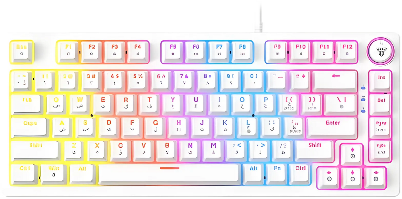 Fantech ATOM81 MK875V2 Wired Mechanical Gaming Keyboard White - Red Switch   for sale in Egypt from Games2Egypt