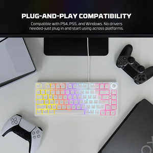 Fantech ATOM81 MK875V2 Wired Mechanical Gaming Keyboard White - Blue Switch   for sale in Egypt from Games2Egypt