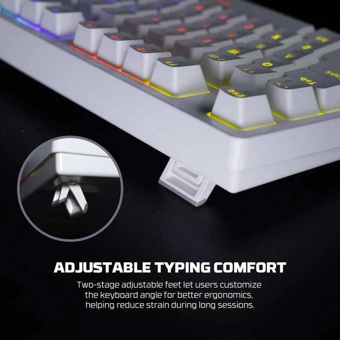 Fantech ATOM81 MK875V2 Wired Mechanical Gaming Keyboard White - Red Switch   for sale in Egypt from Games2Egypt