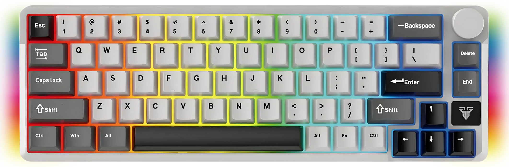 Fantech ATOM PRO-MK919 RGB Wireless Mechanical Gaming Keyboard Blue Switch - Grey  for sale in Egypt from Games2Egypt