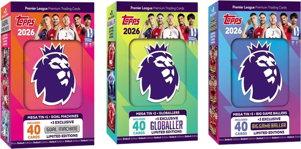 Topps Premier League 2026 - Mega Tin (1 Pack of 3 Assorted) -  for sale in Egypt from Games2Egypt