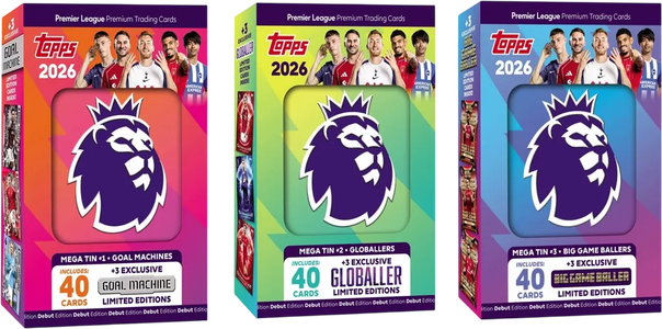Topps Premier League 2026 - Mega Tin (1 Pack of 3 Assorted)