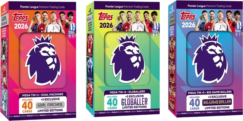 Topps Premier League 2026 - Mega Tin (1 Pack of 3 Assorted)