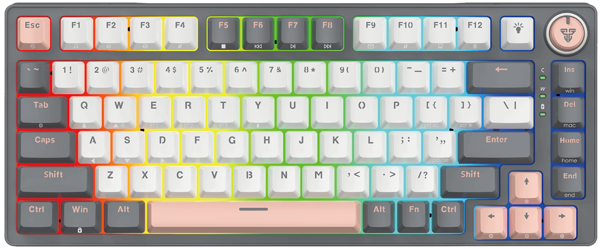 فانتك ATOM PRO83 MK913 ساترن – رمادي (سويتش أزرق)