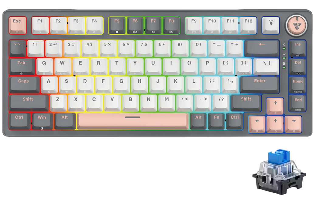 فانتك ATOM PRO83 MK913 ساترن – رمادي (سويتش أزرق) – صورة 2