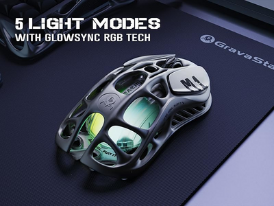 GravaStar  Mercury M1 Pro Wireless Gaming Mouse - Gradient Black  for sale in Egypt from Games2Egypt