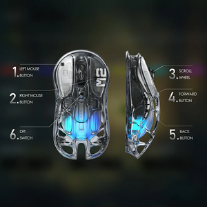 GravaStar  Mercury M2 Wireless Gaming Mouse - Transparent Black  for sale in Egypt from Games2Egypt