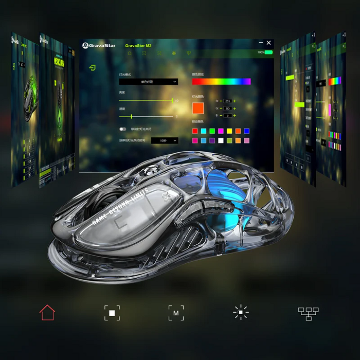GravaStar  Mercury M2 Wireless Gaming Mouse - Transparent Black  for sale in Egypt from Games2Egypt