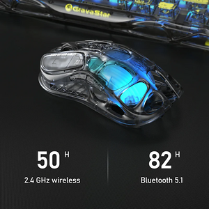 GravaStar  Mercury M2 Wireless Gaming Mouse - Transparent Black  for sale in Egypt from Games2Egypt