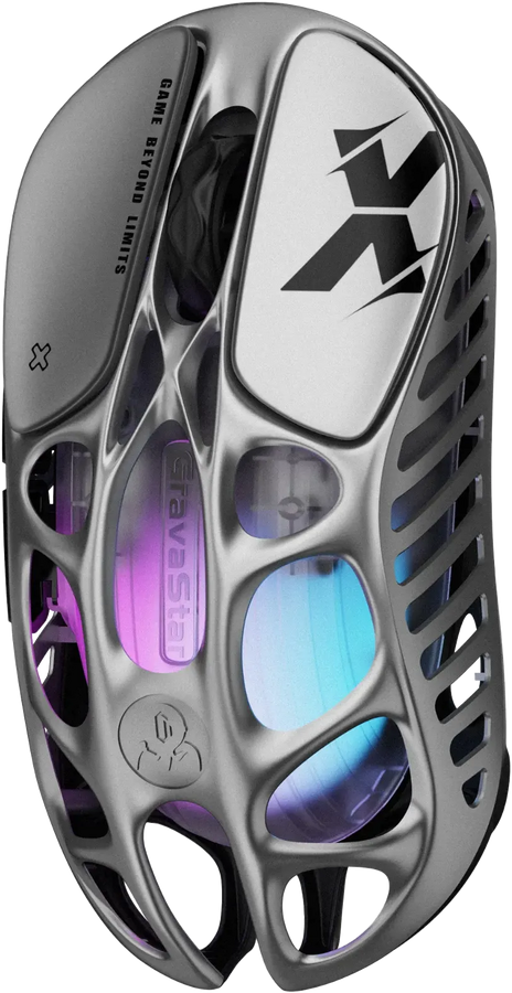 GravaStar  Mercury X Wireless Gaming Mouse - Interstellar Silver