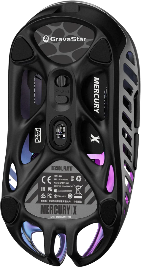 GravaStar  Mercury X Wireless Gaming Mouse - Interstellar Silver – image 4