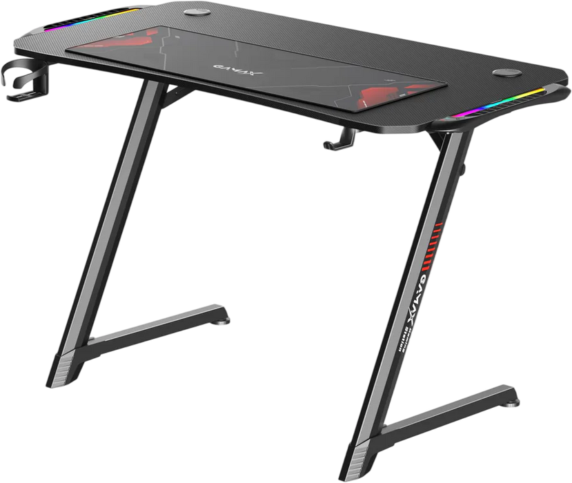 Gamax TD-03 Carbon Fiber Gaming Table 100x60x75cm with RGB Light & MousePad - Black  for sale in Egypt from Games2Egypt