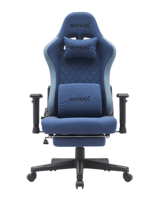 Gamax BS-7970 Gaming Chair with Foot Rest - Dark Blue
