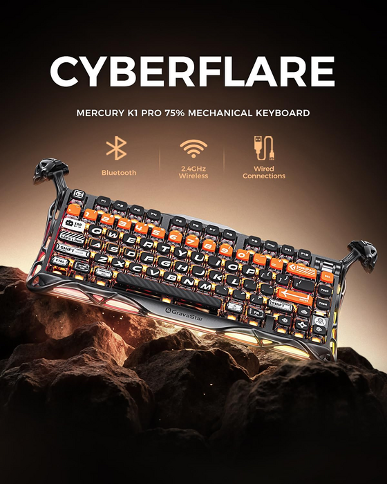 GravaStar Mercury K1 Pro 75% Wireless Mechanical Gaming Keyboard - CyberFlare  for sale in Egypt from Games2Egypt