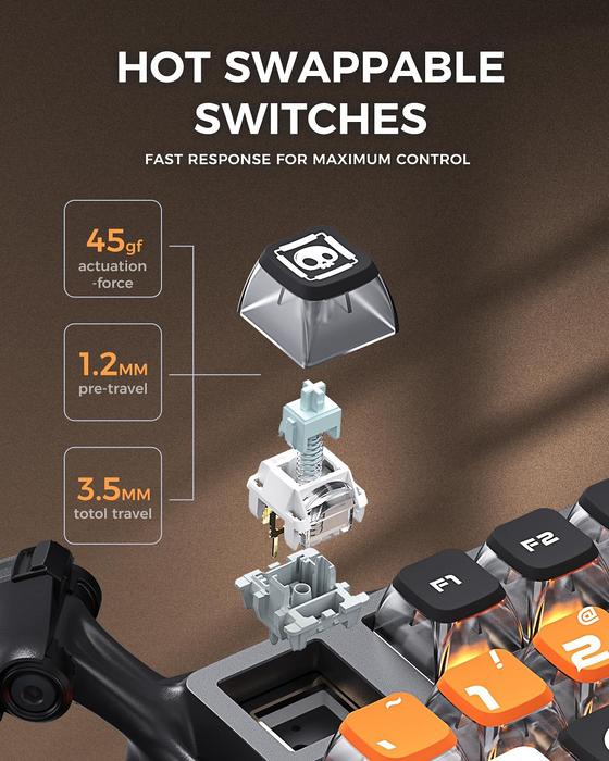 GravaStar Mercury K1 Pro 75% Wireless Mechanical Gaming Keyboard - CyberFlare  for sale in Egypt from Games2Egypt