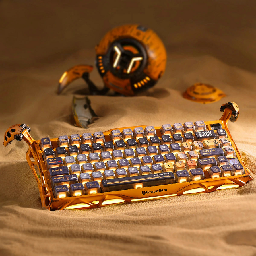 GravaStar Mercury K1 Pro 75% Wireless Mechanical Gaming Keyboard Special Edition - Battle-Worn Yellow – image 2