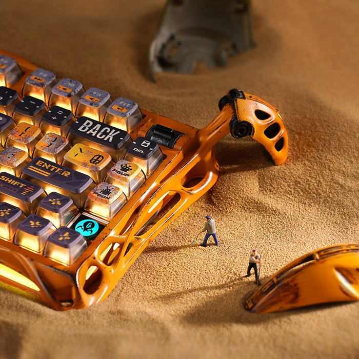 GravaStar Mercury K1 Pro 75% Wireless Mechanical Gaming Keyboard Special Edition - Battle-Worn Yellow  for sale in Egypt from Games2Egypt