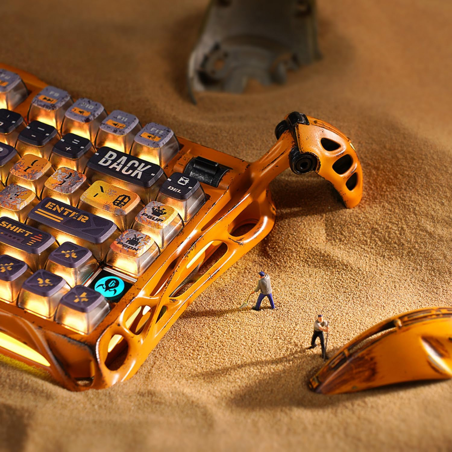 GravaStar Mercury K1 Pro 75% Wireless Mechanical Gaming Keyboard Special Edition - Battle-Worn Yellow – image 3