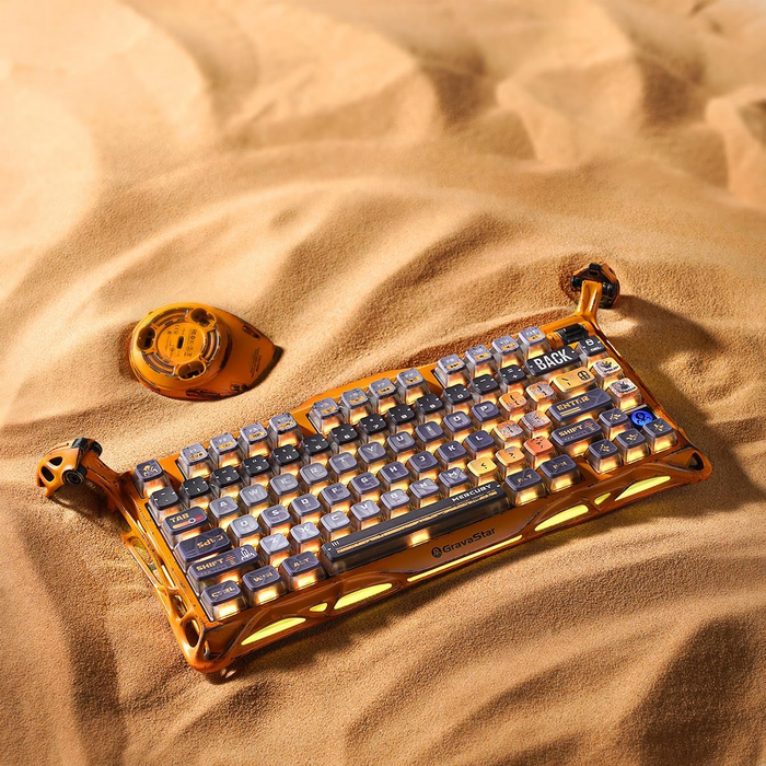 GravaStar Mercury K1 Pro 75% Wireless Mechanical Gaming Keyboard Special Edition - Battle-Worn Yellow  for sale in Egypt from Games2Egypt