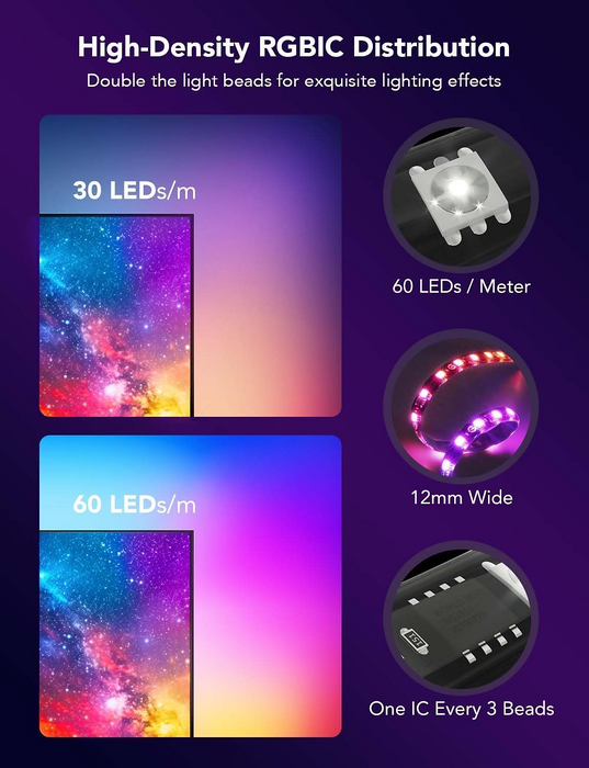 Govee Envisual TV Backlight 3 Lite H60992D2 - 75~85 inch  for sale in Egypt from Games2Egypt