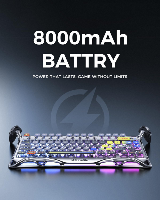 GravaStar Mercury K1 Pro 75% Wireless Mechanical Gaming Keyboard - Interstellar Silver  for sale in Egypt from Games2Egypt