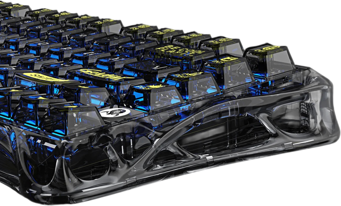 GravaStar Mercury K1 Lite 75% Wireless Mechanical Gaming Keyboard - Transparent Black  for sale in Egypt from Games2Egypt