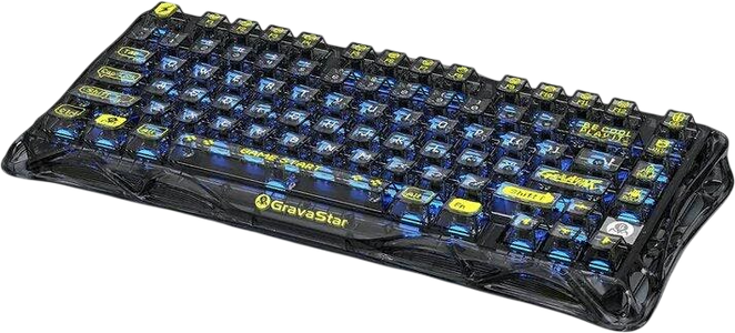 GravaStar Mercury K1 Lite 75% Wireless Mechanical Gaming Keyboard - Transparent Black  for sale in Egypt from Games2Egypt