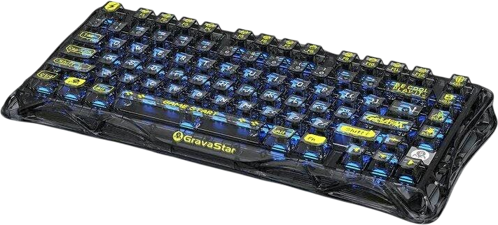GravaStar Mercury K1 Lite 75% Wireless Mechanical Gaming Keyboard - Transparent Black  for sale in Egypt from Games2Egypt