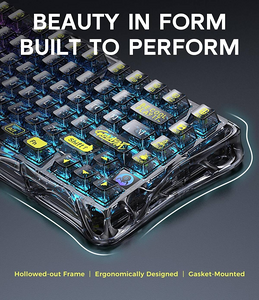 GravaStar Mercury K1 Lite 75% Wireless Mechanical Gaming Keyboard - Transparent Black  for sale in Egypt from Games2Egypt